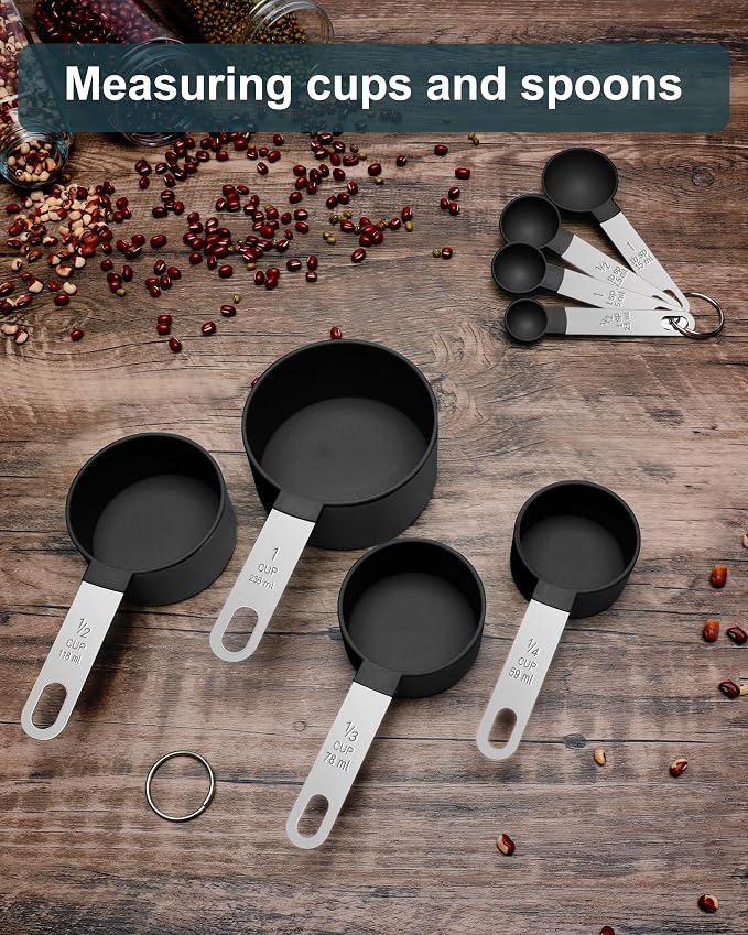 Measuring Cups and Spoons Set of 8 Pieces, nesting measuring cups - Image 7