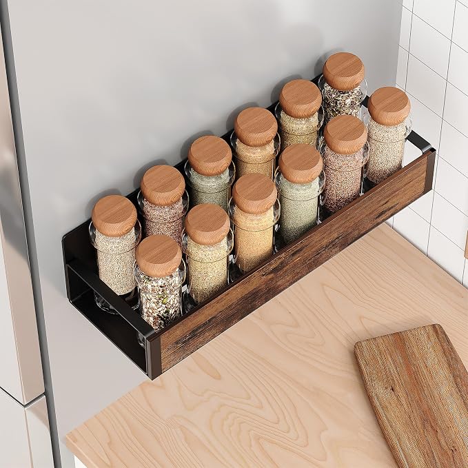 Vetacsion 4 Pack Moveable Fridge Magnetic Spice Racks - Image 5