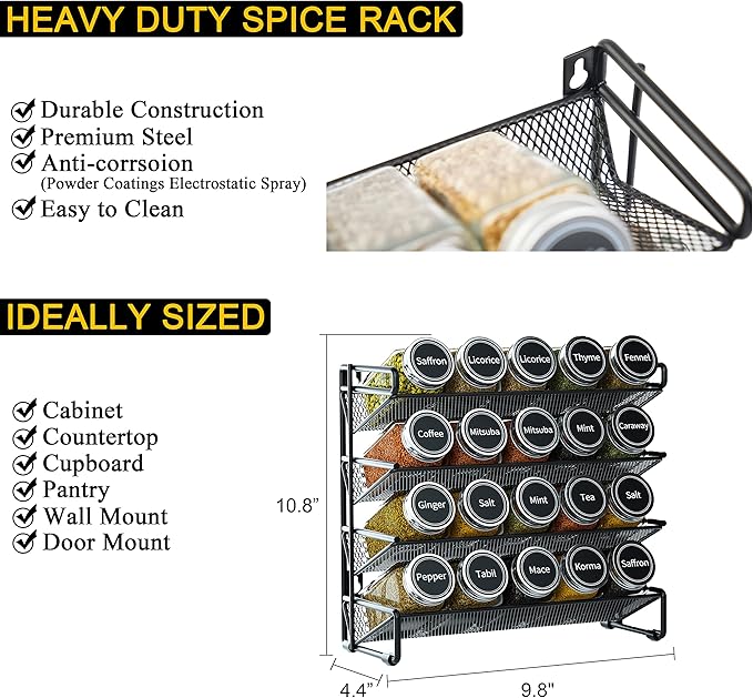 SpaceAid Spice Rack Organizer - Image 4