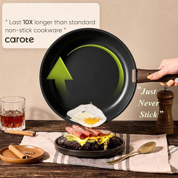 CAROTE 33pcs Pots and Pans Non Stick, Cookware Sets Detachable Handle, - Image 5