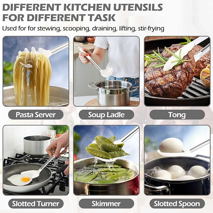 HaWare 29 PCS Silicone Cooking Utensils Set, Heat Resistant Kitchen Utensils Set - Image 5