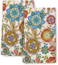 Bohemian Floral Kitchen Towels Decorative Set of 2 Boho Dish Towels