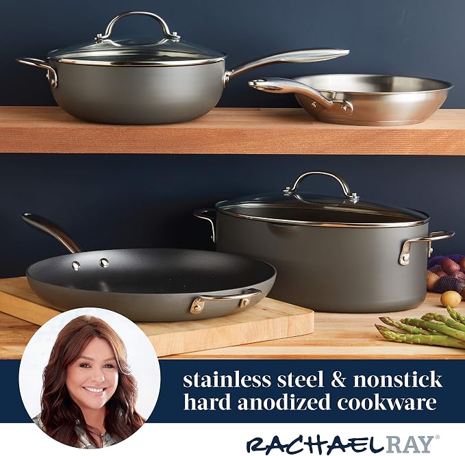 Rachael Ray 80090 Professional Hard Anodized Nonstick Cookware Oval Pasta - Image 6