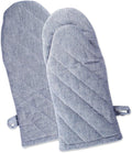 DII 100% Cotton Solid Chambray Kitchen Set, Oven Mitts, 2 Piece by DII