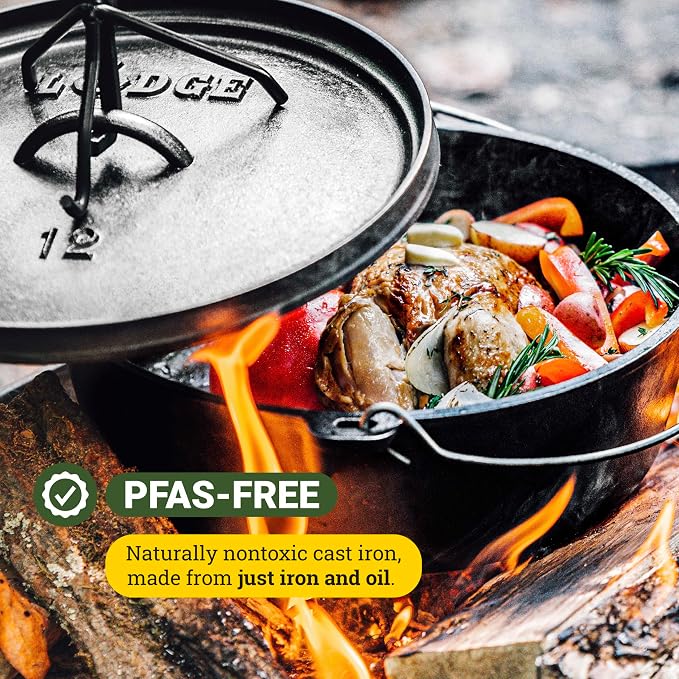 Lodge Boy Scouts of America Cast Iron Camp Dutch Oven, Pre-Seasoned - Image 4