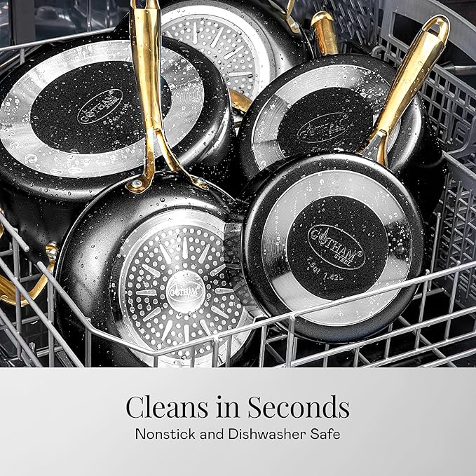 Gotham Steel 15 Pc Ceramic Cookware Set Nonstick, Ceramic Pots and Pans Set Non - Image 4