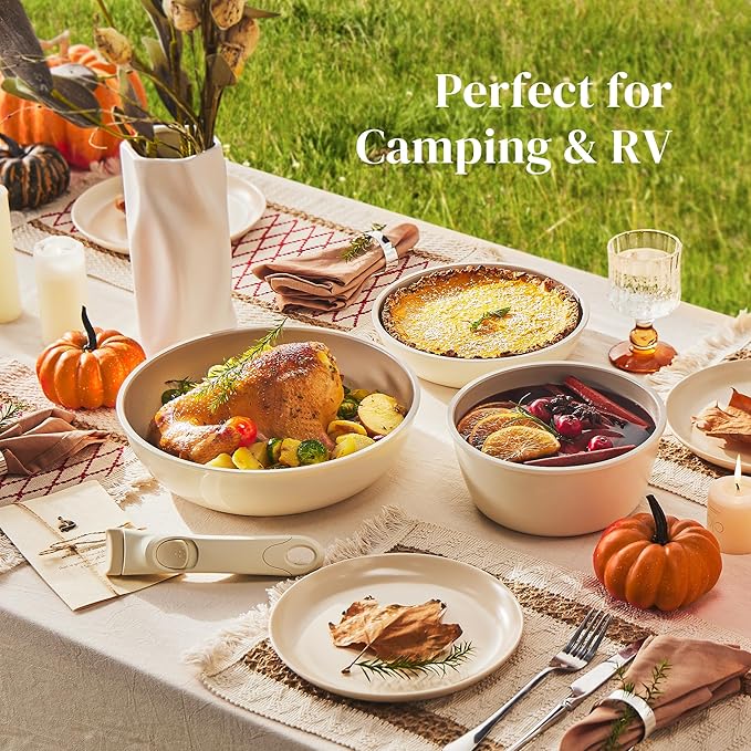 Redchef Ceramic Pots and Pans Set, Nonstick Kitchen Cookware Set - Image 6