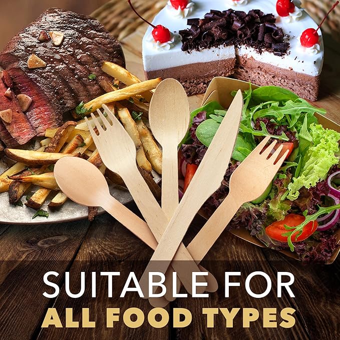 Weemium Disposable Wooden Cutlery Set - Image 6