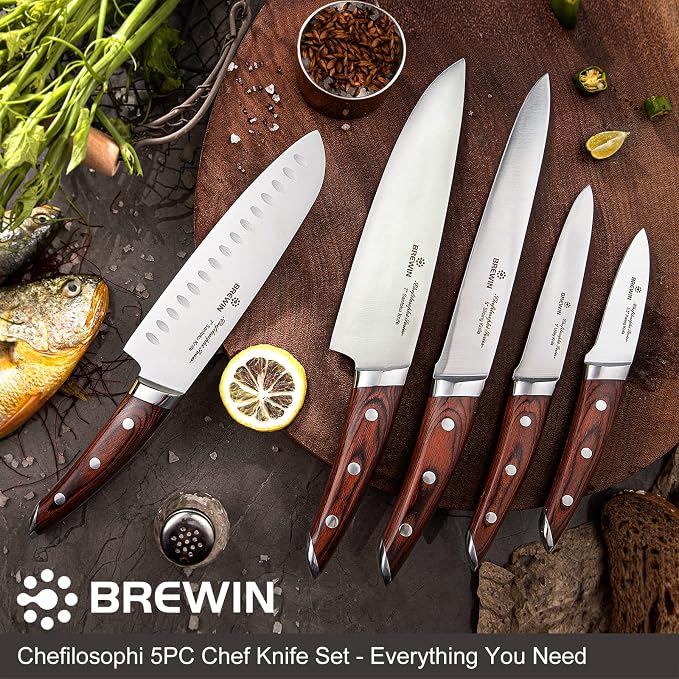 Brewin CHEFILOSOPHI Japanese Chef Knife Set 5 PCS - Image 3