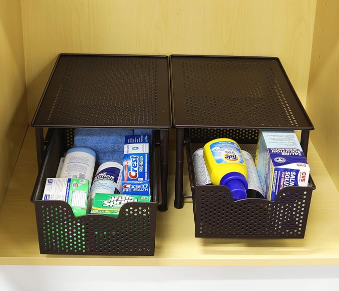 Simple Houseware Stackable Cabinet Basket Drawer Organizer - Image 6