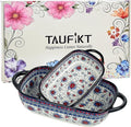Ceramic Casserole Dishes for Oven, Hand-painted Polish Pottery Baking Dish Set by TAUFIKT