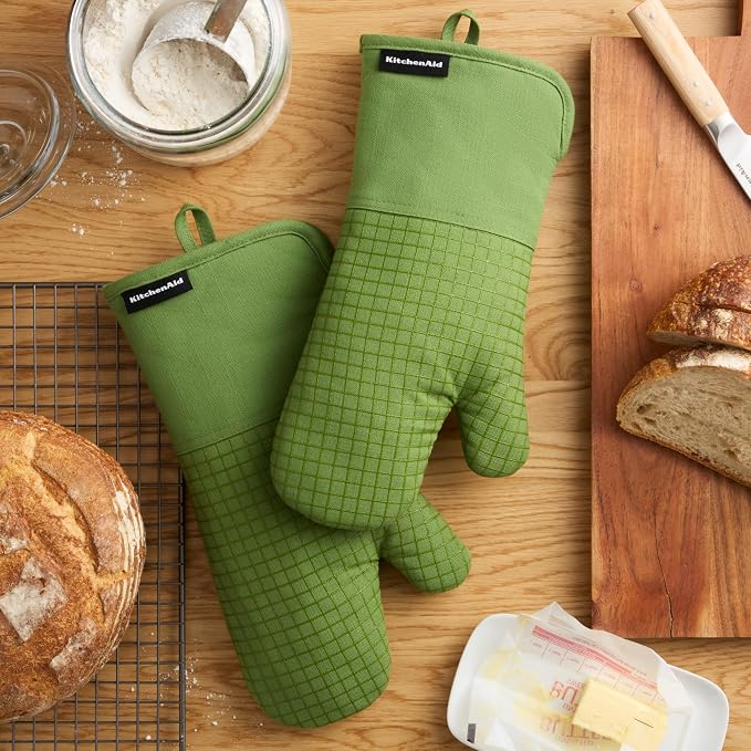 KITCHENAID Gourmet Series Gridlines Oven Mitts 2-Pack Set, Heat Resistant up to - Image 2