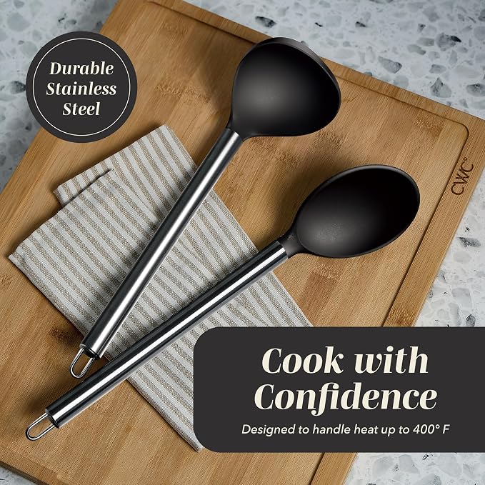COOK WITH COLOR Silicone Cooking Utensils, Kitchen Utensil Set, Cooking Utensils - Image 5
