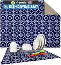 Drymate Jumbo XL Dish Drying Mat, Low-Profile, Super Absorbent, Quick Dry Fabric by Drymate