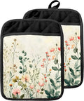 Watercolor Rustic Floral Pot Holders by Unknown