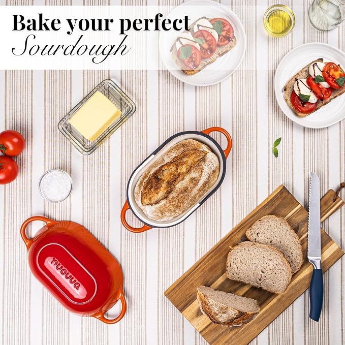 Dutch Oven For Sourdough Bread Baking – Enamelled Cast Iron Bread Loaf Pot – - Image 7