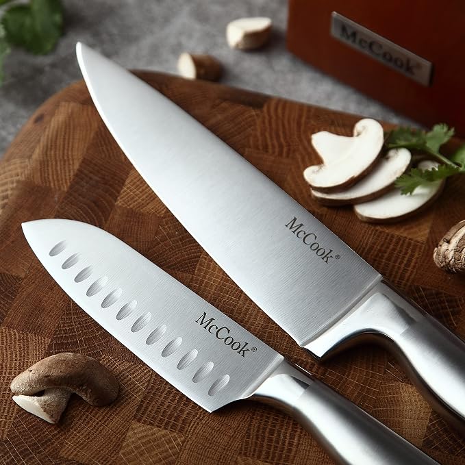 McCook® Knife Sets, German Stainless Steel Kitchen Knives Block Set - Image 4