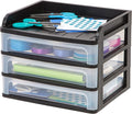 IRIS USA Plastic Desk Top 3-Drawer Storage Organizer by IRISUSA