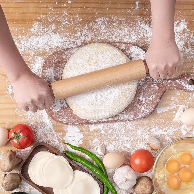 AISOSO Rolling Pins for Baking, 15.75 Inches Wooden Rolling Pin - Image 3