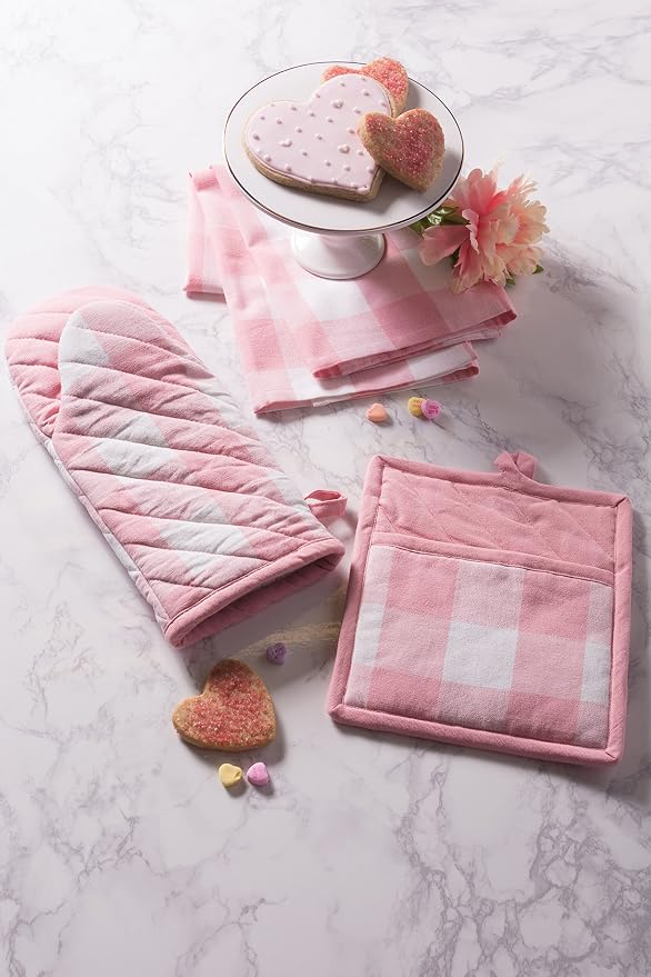DII Buffalo Check Kitchen Collection, Classic Farmhouse Kitchen Set, Oven Mitt - Image 4