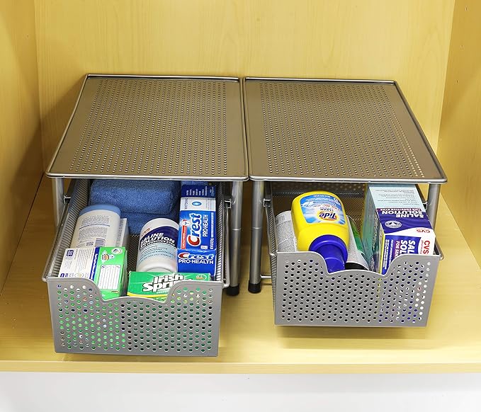 Simple Houseware Stackable Cabinet Basket Drawer Organizer - Image 6