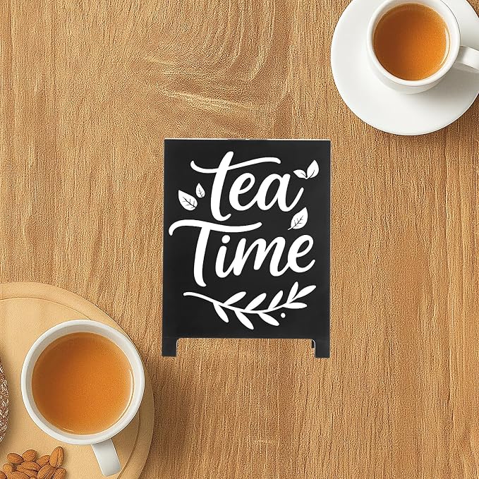 Tea Time Coffee Sign for Cafe Teas Bar Decor Signs Tea Coffee Station - Image 3
