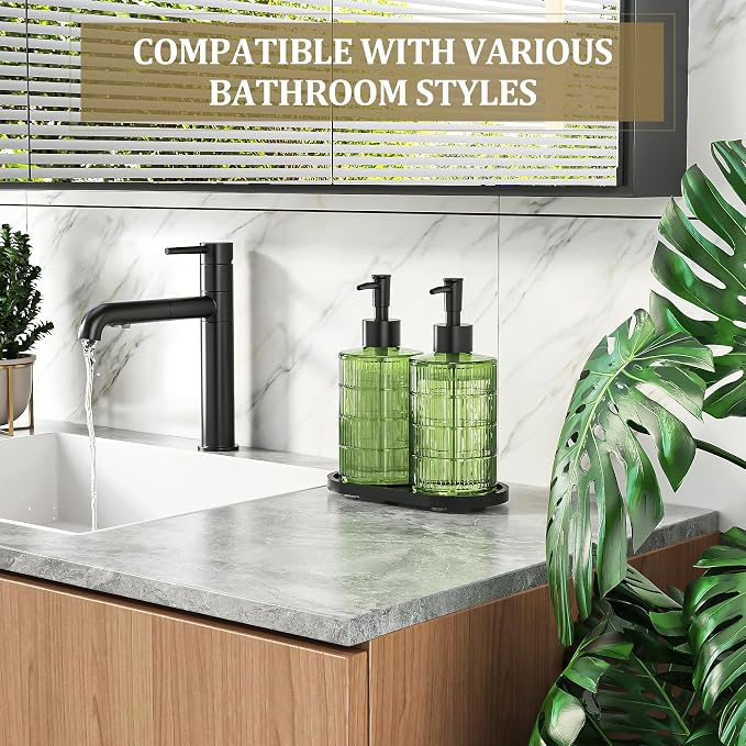 MASADI Soap Dispenser Set with Bamboo Tray, Dish and Hand Soap Lotion Dispenser - Image 7