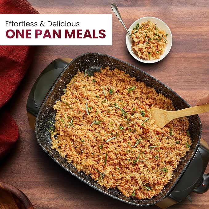 Elite Gourmet EG-6203# Extra Deep 16"x13" Non-Stick Electric Skillet - Image 7