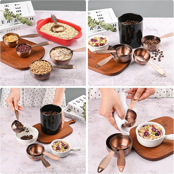 Measuring Cups and Spoons Set, 12 Pieces Stainless Steel Measuring Cup Set - Image 7