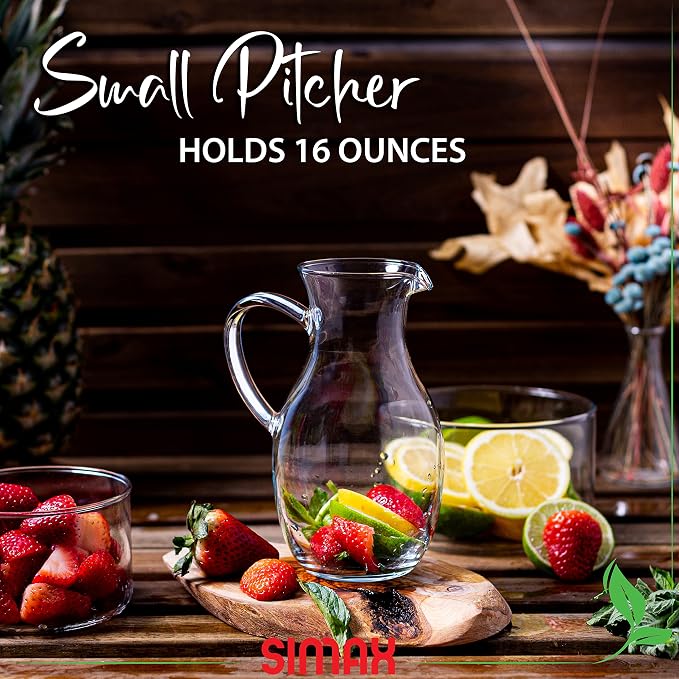 Simax Small 16 Ounce Borosilicate Glass Pitcher - Image 4