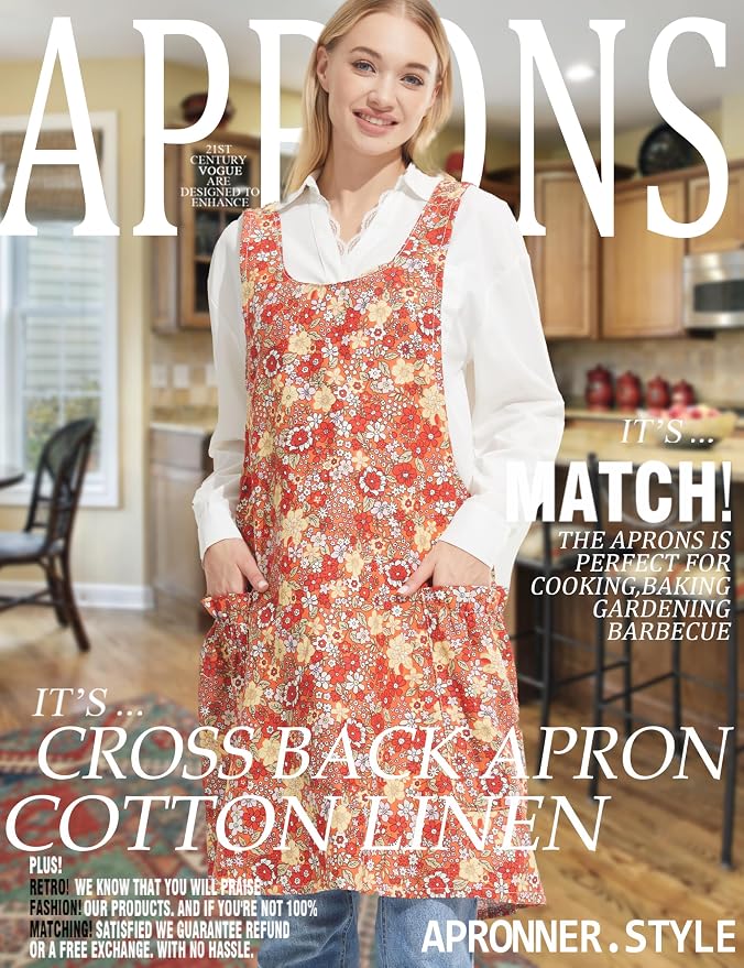 Cozy Adjustable Cross Back Aprons - Image 2
