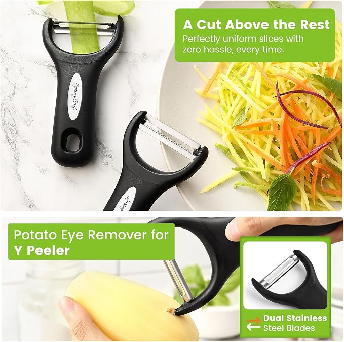 Spring Chef Premium Y & Vegetable Julienne Peeler Set - Image 7