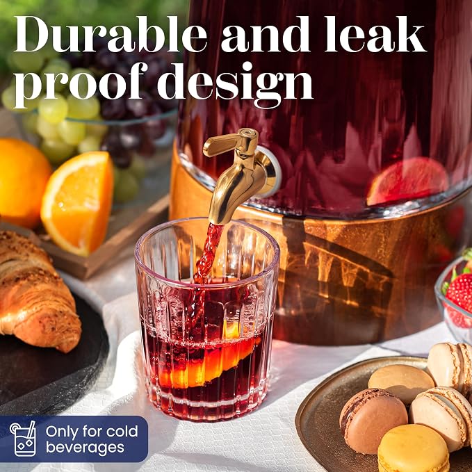 FOODLE Extra Large Glass Drink Dispenser - Image 3