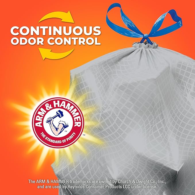 Hefty Ultra Strong Made with 50% Recovered Materials* Tall Kitchen Trash Bags - Image 5