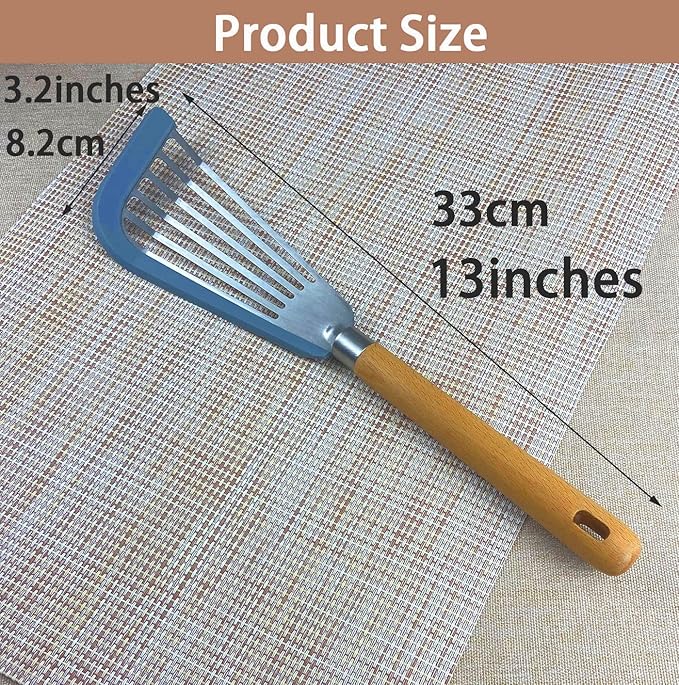 KLAQQED Fish Spatula Set for Nonstick Cookware Flexible Metal Fish Spatula - Image 4