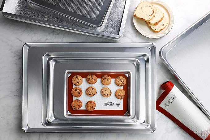 New Star Foodservice Commercial-Grade 18-Gauge Aluminum Sheet Pan/Bun Pan) - Image 9