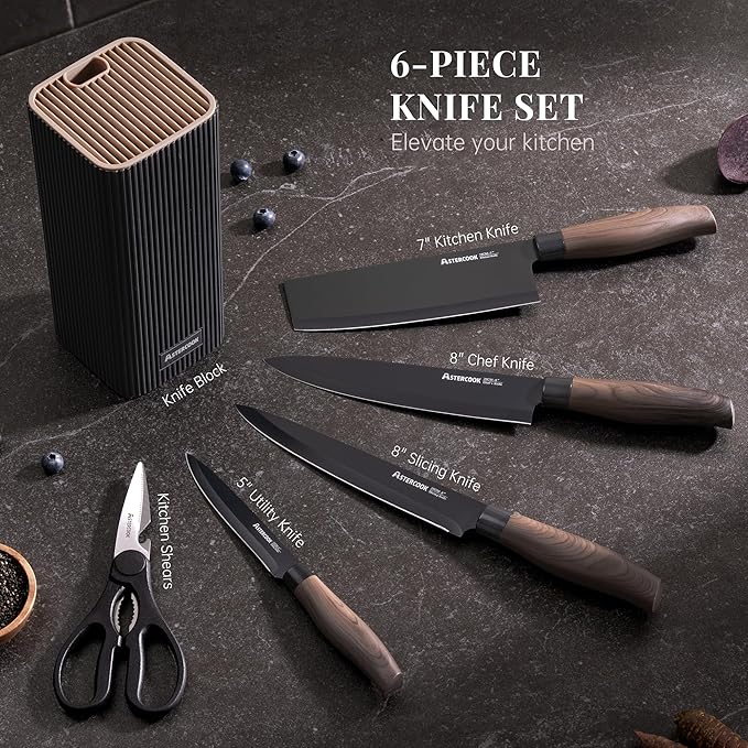 Astercook Knife Set, 6-Piece Kitchen Knife Set - Image 2