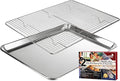 KITCHENATICS Aluminum Jelly Roll Pan 15x10 and Stainless Steel Rack Set by KITCHENATICS
