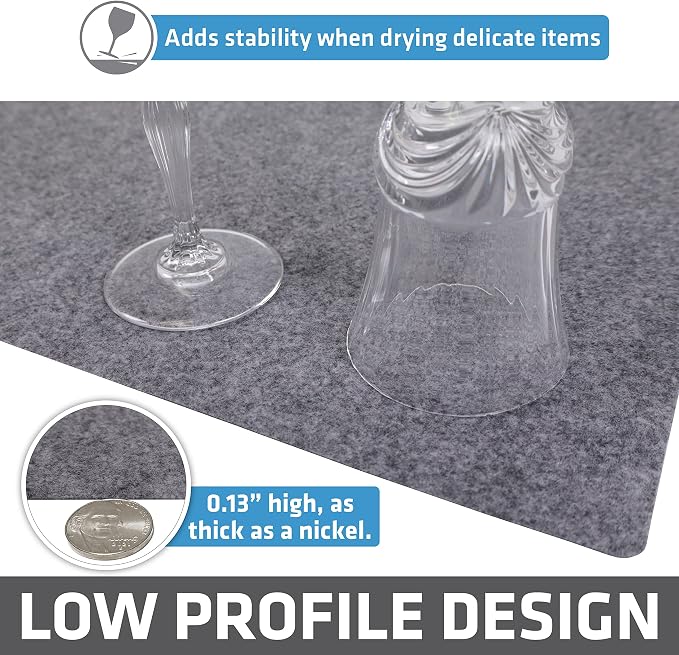Drymate Jumbo XL Dish Drying Mat, Low-Profile, Super Absorbent, Quick Dry Fabric - Image 4