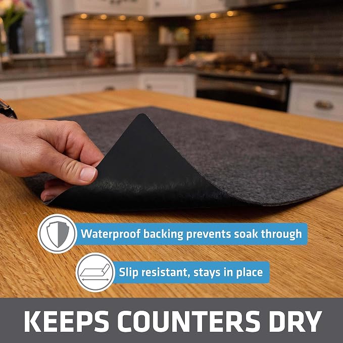 Drymate Jumbo XL Dish Drying Mat, Low-Profile, Super Absorbent, Quick Dry Fabric - Image 3