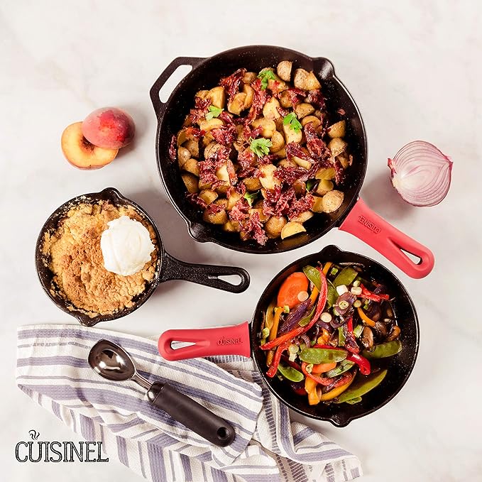 Cuisinel Cast Iron Skillets Set - Image 4