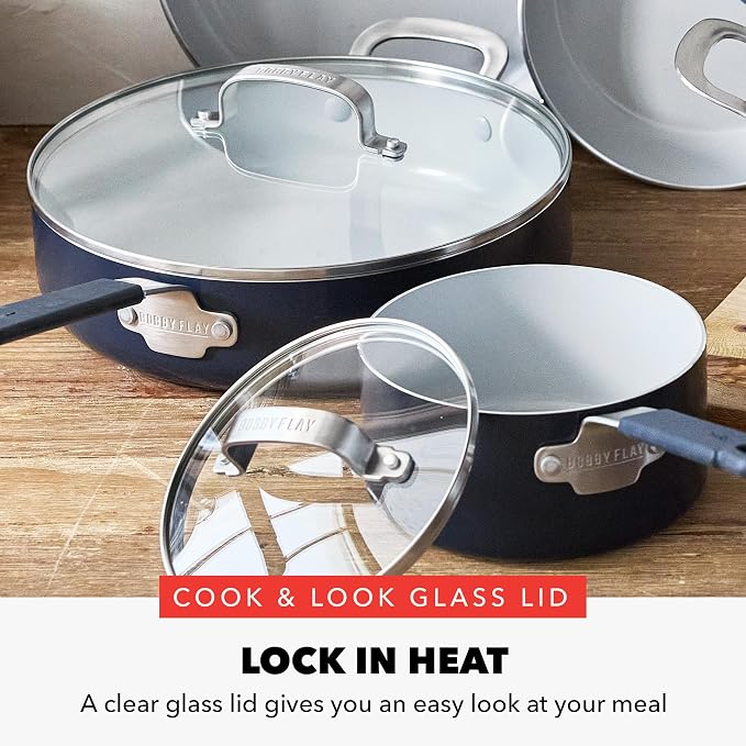 GreenPan x Bobby Flay 13 Piece Nonstick Cookware Pots and Pans Set, PFAS-Free - Image 9