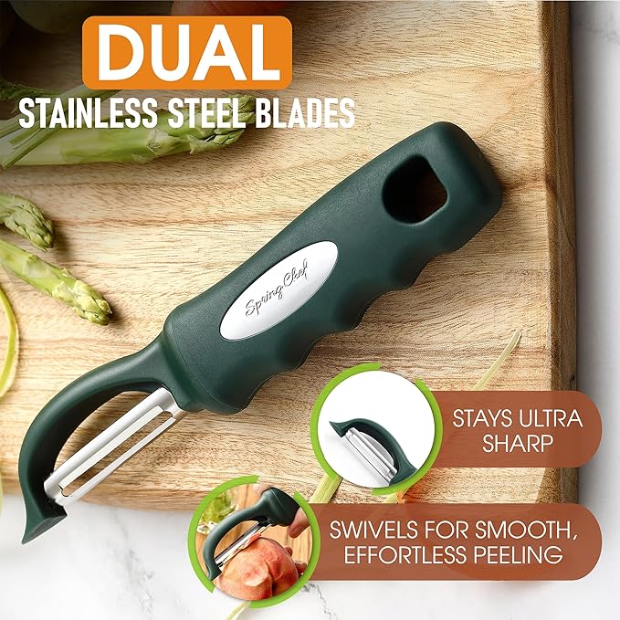 Spring Chef Premium Swivel Vegetable Peelers - Image 2