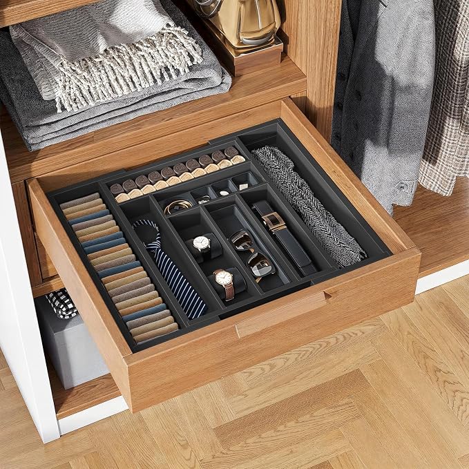 Pipishell Bamboo Expandable Drawer Organizer - Image 8