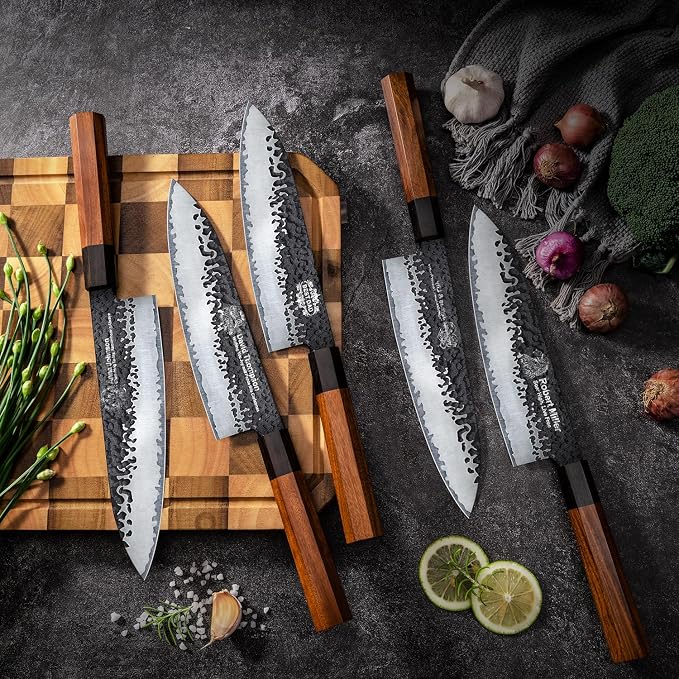 FAMCÜTE Personalized Gifts for Men Engraved Custom Japanese Knife, Hand Forged - Image 9