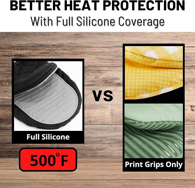 Oven Mitts Heat Resistant – Mini Oven Mitts, Silicone Gloves Heat Resistant - Image 4