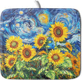 Sunflower Dish Drying Mat for Kitchen Counter 18x16 Inch Starry Night Drying Mat by Trongr