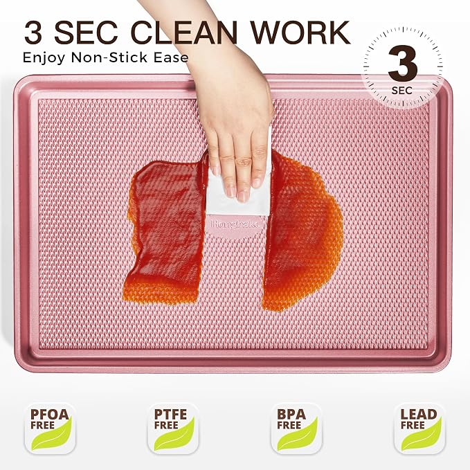 HONGBAKE Baking Sheet Pan Set, Cookie Sheets - Image 6