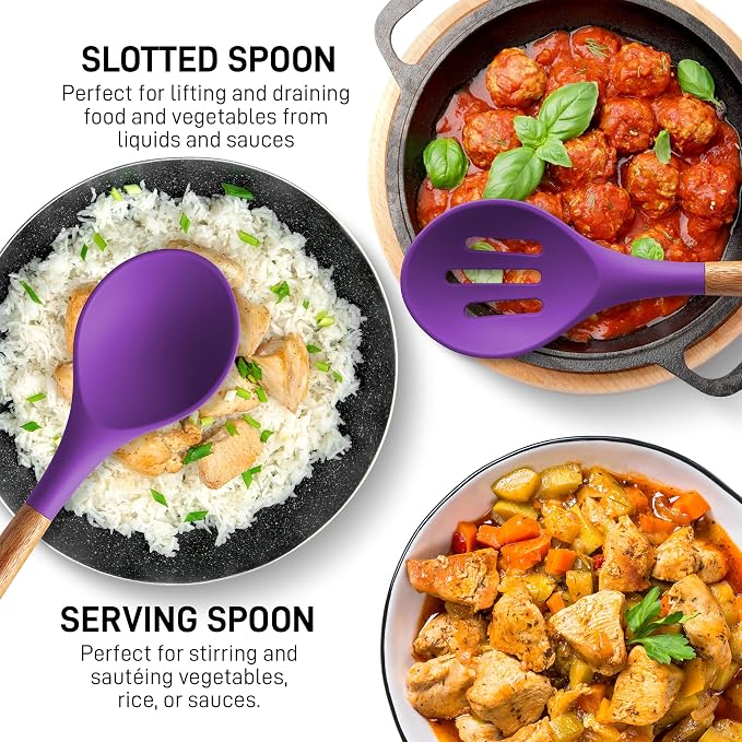 Zulay Kitchen Non-Stick Cooking Utensils Set - Image 4