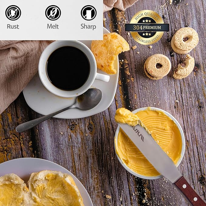 Straight Icing Spatula Stainless Steel Baking Set of 6" - Image 7